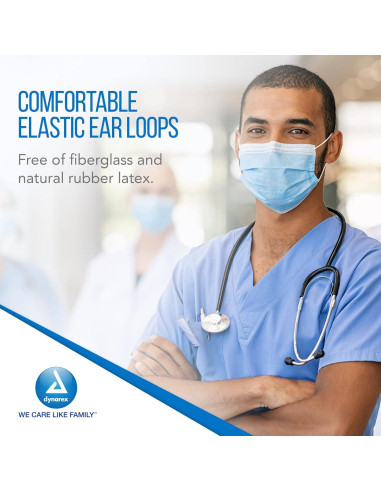 Mascarillas de Procedimiento Dynarex 2201U - 50 Unidades Azul