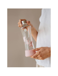 Botella de agua de vidrio EQUA Magnolia 550ml a prueba de fugas 2