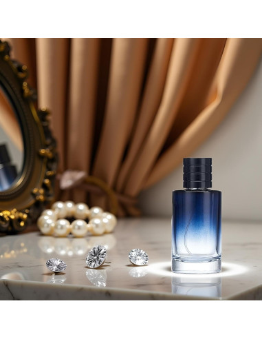 Atomizador de Perfume Wentoenapp 50ml Vidrio Negro Recargable