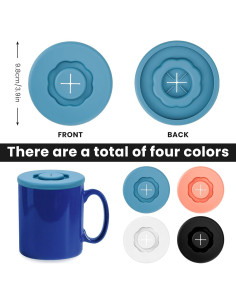 4 Tapas de Silicona Reutilizables Howbush para Tazas 9.9 cm 2