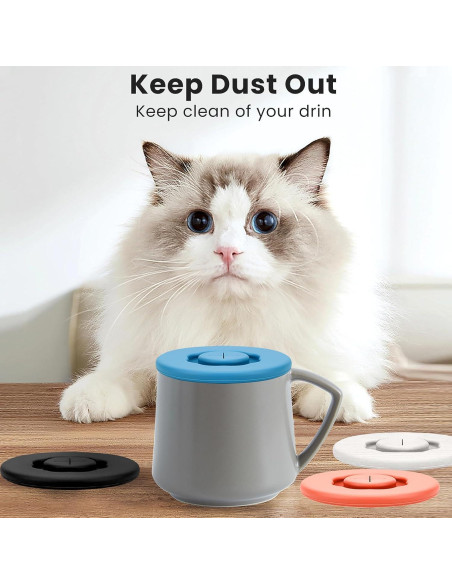 4 Tapas de Silicona Reutilizables Howbush para Tazas 9.9 cm