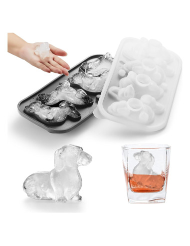 Molde de Hielo Grande Dachshund Nax Caki - Silicona BPA Free
