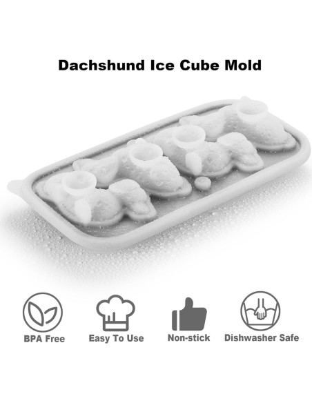 Molde de Hielo Grande Dachshund Nax Caki - Silicona BPA Free