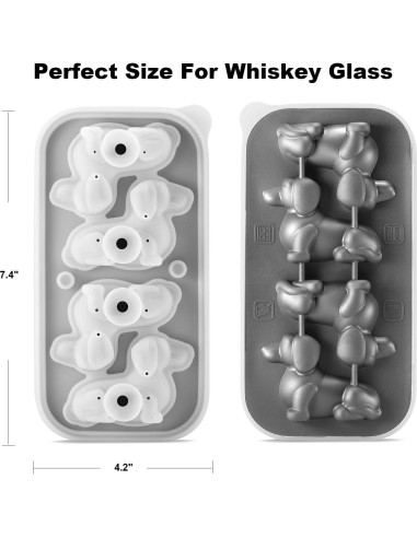 Molde de Hielo Grande Dachshund Nax Caki - Silicona BPA Free