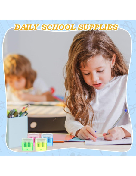 500 Sacapuntas Manuales Lincia Doble Orificio Colores