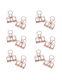 Juego de Clips de Metal Oro Rosa WKHOKI 51mm - 12 Piezas