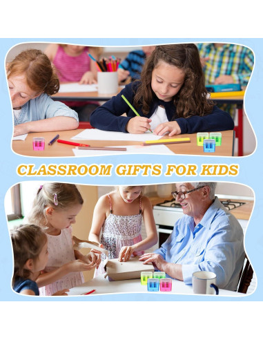 500 Sacapuntas Manuales Lincia Doble Orificio Colores