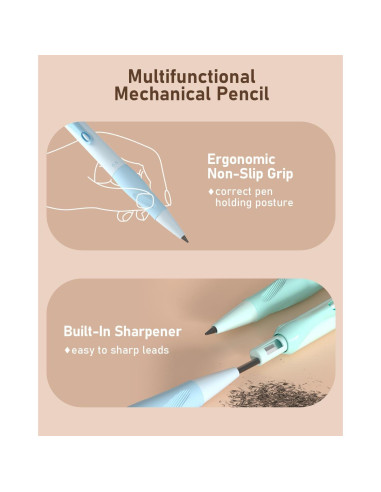 Conjunto de Lápices Mecánicos Nicpro 31PCS Pastel 0.5-2.0mm