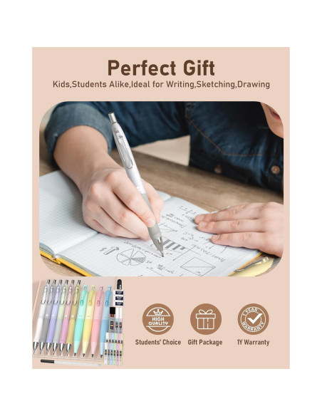 Conjunto de Lápices Mecánicos Nicpro 31PCS Pastel 0.5-2.0mm