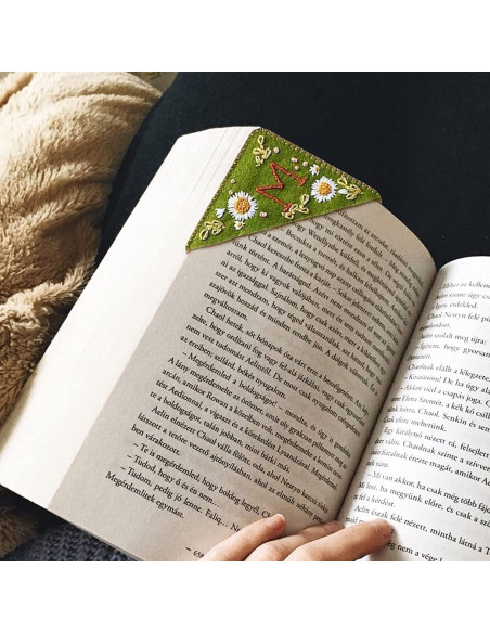 Marcador de Página Esquina Bordado Artlaza Personalizado 9.5 cm