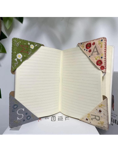 Marcador de Página Esquina Bordado Artlaza Personalizado 9.5 cm