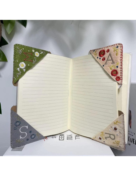 Marcador de Página Esquina Bordado Artlaza Personalizado 9.5 cm