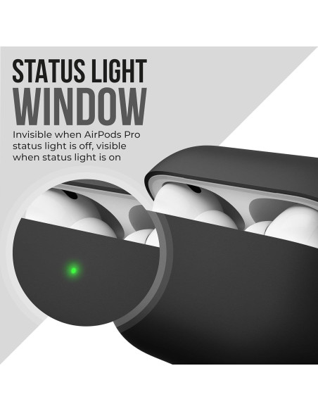 Funda Híbrida Keybudz para AirPods Pro - Color Negro