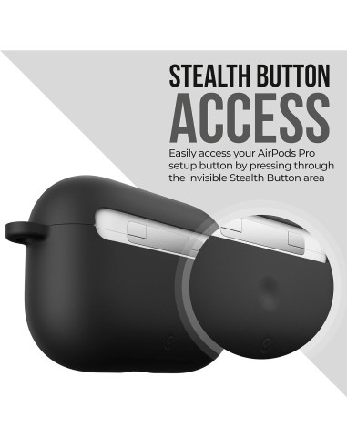 Funda Híbrida Keybudz para AirPods Pro - Color Negro
