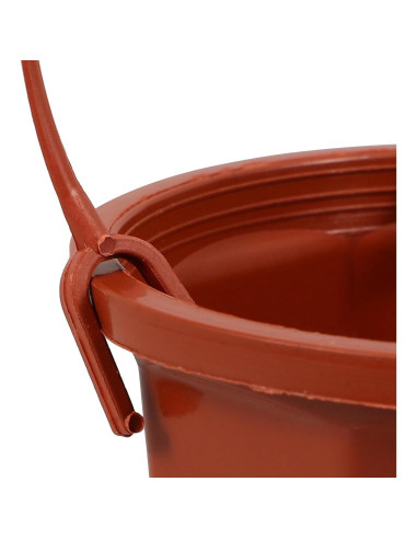 10 Macetas Colgantes Mipcase de Plástico 25x10cm Rojo Oscuro