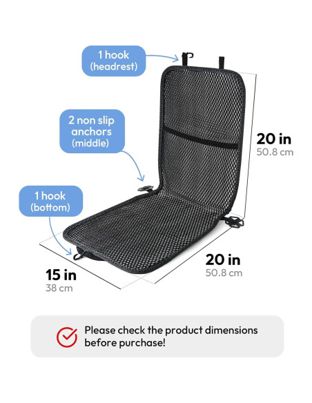 Cojín de Asiento Carrotez 3D Air Mesh Negro 50.8x38.1 cm
