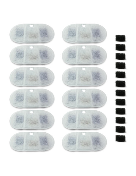 Filtro de Agua PET STANDARD para Fuente Mascotas PETLIBRO 12 Pzs