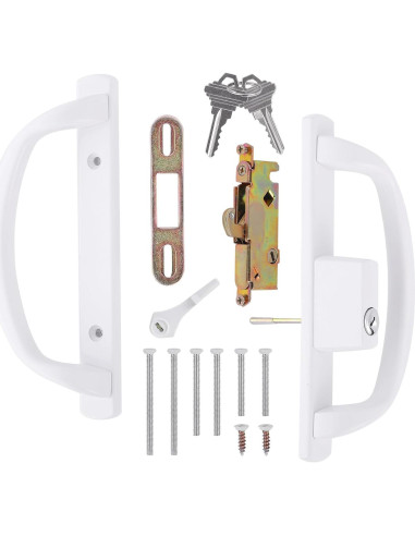 Juego de Manijas Deslizantes DECEBALUS con Cerradura y Pestillo