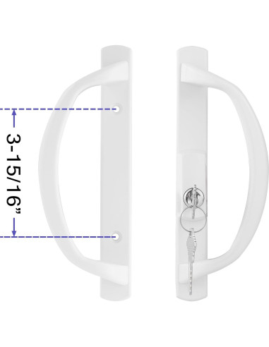 Juego de Manijas Deslizantes DECEBALUS con Cerradura y Pestillo
