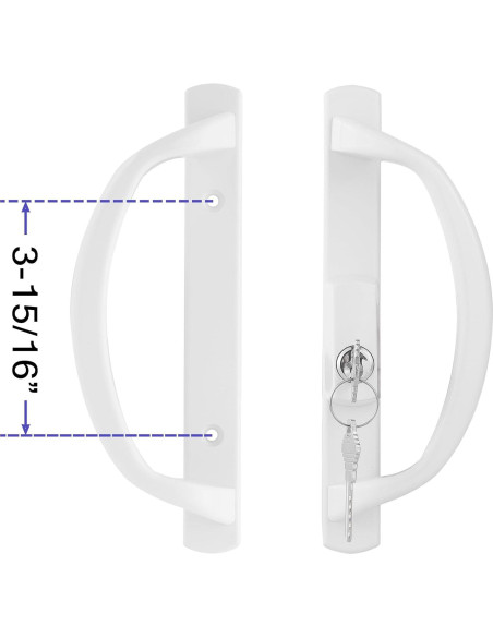 Juego de Manijas Deslizantes DECEBALUS con Cerradura y Pestillo