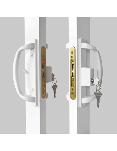 Juego de Manijas Deslizantes DECEBALUS con Cerradura y Pestillo