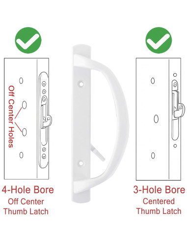 Juego de Manijas Deslizantes DECEBALUS con Cerradura y Pestillo