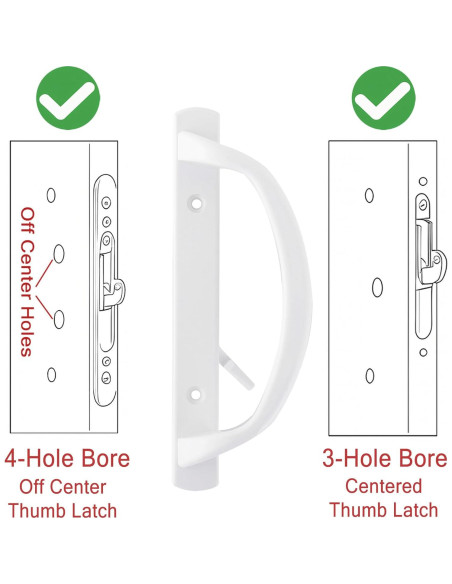 Juego de Manijas Deslizantes DECEBALUS con Cerradura y Pestillo