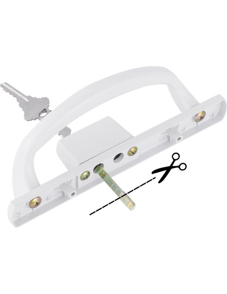 Juego de Manijas Deslizantes DECEBALUS con Cerradura y Pestillo