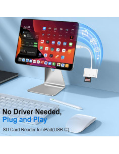 Lector de Tarjetas SD USB C CIQILY 3 en 1 Alta Velocidad 2