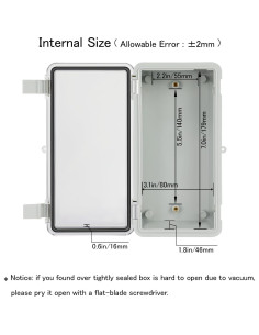 Caja de Conexiones IP65 HoHaing 200x100x70mm Plástico ABS 2