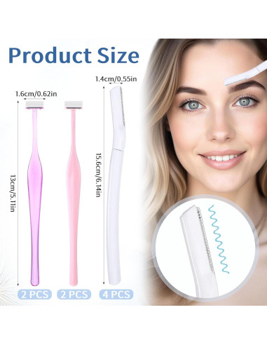 8 Cuchillas de Cejas EupHHonycs para Mujeres - Multifuncionales