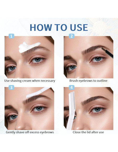 8 Cuchillas de Cejas EupHHonycs para Mujeres - Multifuncionales