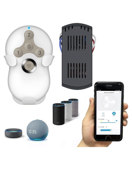 Kit Control Remoto Ventilador Techo Prichor HK05, Wi-Fi, 3 Velocidades Kit Control Remoto Ventilador Techo Prichor HK05, Wi-Fi, 3 Velocidades