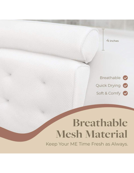 Almohada de Baño IndulgeMe con Ventosas y Cubierta de Drenaje Almohada de Baño IndulgeMe con Ventosas y Cubierta de Drenaje