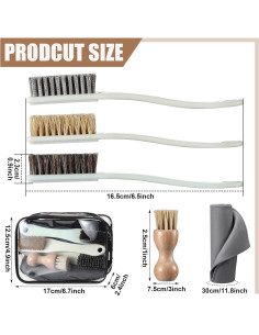 Kit de Limpieza de Zapatos Havawish 7 Piezas con Bolsa 2