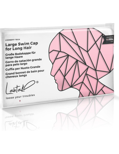 Gorro de natación XXL Lahtak para cabello largo y trenzas - Silicona