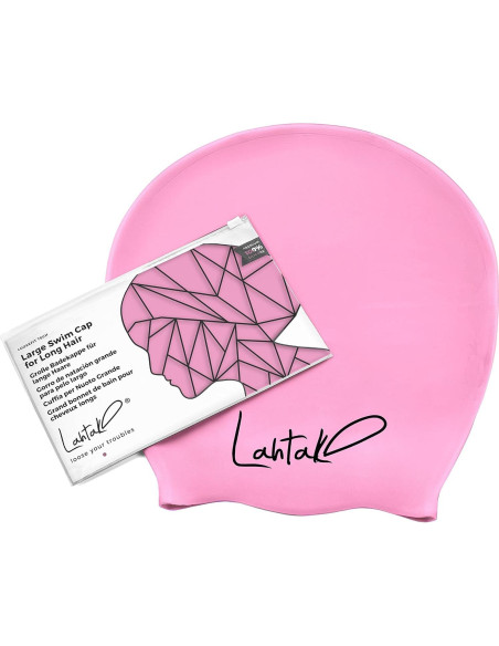 Gorro de natación XXL Lahtak para cabello largo y trenzas - Silicona