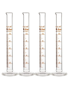 Cilindro Graduado de Vidrio Borosilicato StonyLab 10ml - 4 Pack
