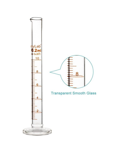 Cilindro Graduado de Vidrio Borosilicato StonyLab 10ml - 4 Pack