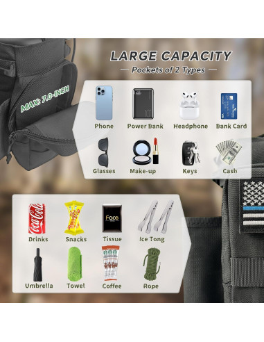 Soporte para Botella de Agua COOLYARD 64 oz Táctico Negro