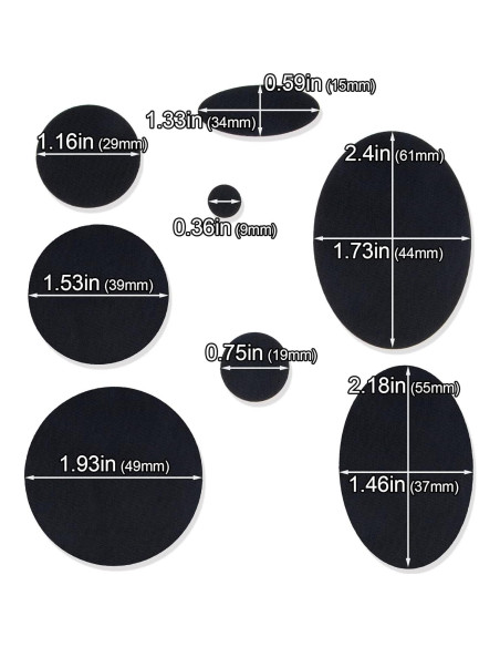 Kit de 40 Parches Reparadores Autoadhesivos OIIKI Negro