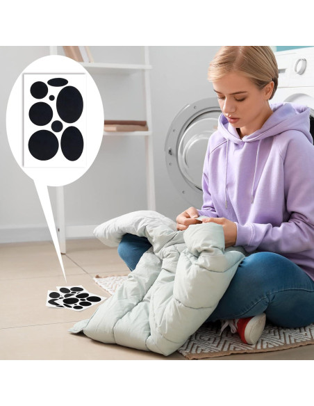 Kit de 40 Parches Reparadores Autoadhesivos OIIKI Negro