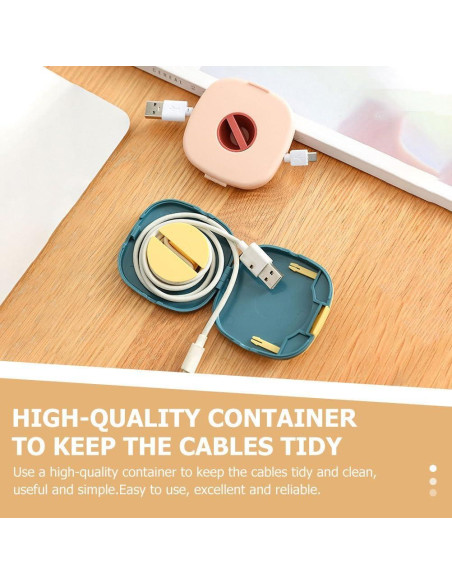 Organizador de Cables Jojofuny 3 Piezas Portátil Blanco/Rosa/Azul