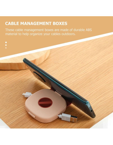 Organizador de Cables Jojofuny 3 Piezas Portátil Blanco/Rosa/Azul