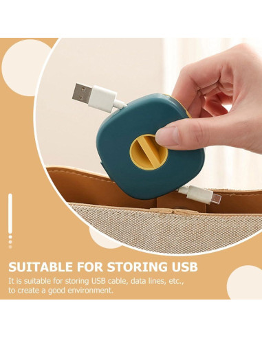 Organizador de Cables Jojofuny 3 Piezas Portátil Blanco/Rosa/Azul