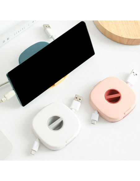 Organizador de Cables Jojofuny 3 Piezas Portátil Blanco/Rosa/Azul