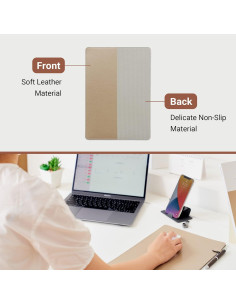 Carpeta Magnética A4 ergomi de Cuero Sintético Beige 2