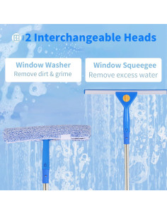 Kit de Limpieza de Ventanas PIMEKOY con Mango Extensible 3m 2