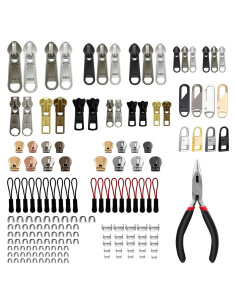 Kit de Reparación de Cremallera VICHERIA 200 Pcs - Deslizadores YKK y Universales