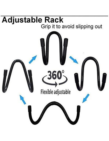 Ganchos Ajustables para Reposacabezas - Soporte de Casco y Bolsos